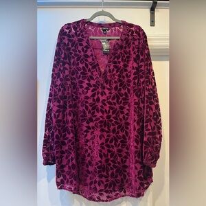 Torrid Magenta Floral Blouse